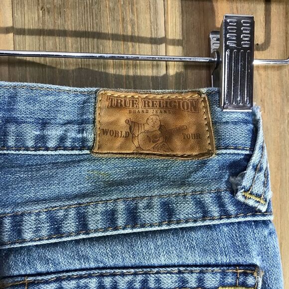 True Religion Girl’s Joey Flare Boot Cut Distressed Denim Jeans Size 6 - Picture 9 of 15